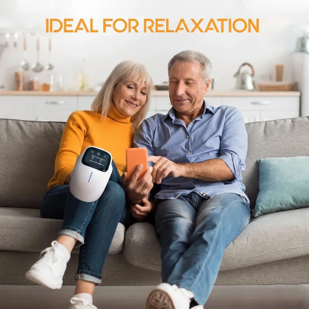 Cordless Knee Massager with Heat and Vibration for Joint Relief