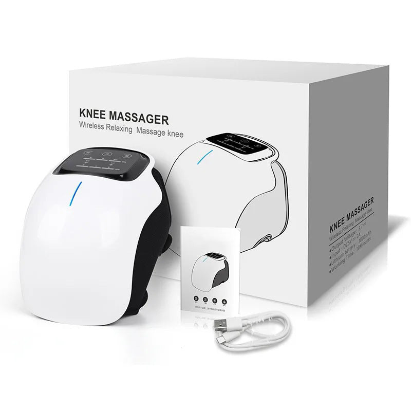 Cordless Knee Massager with Heat and Vibration for Joint Relief